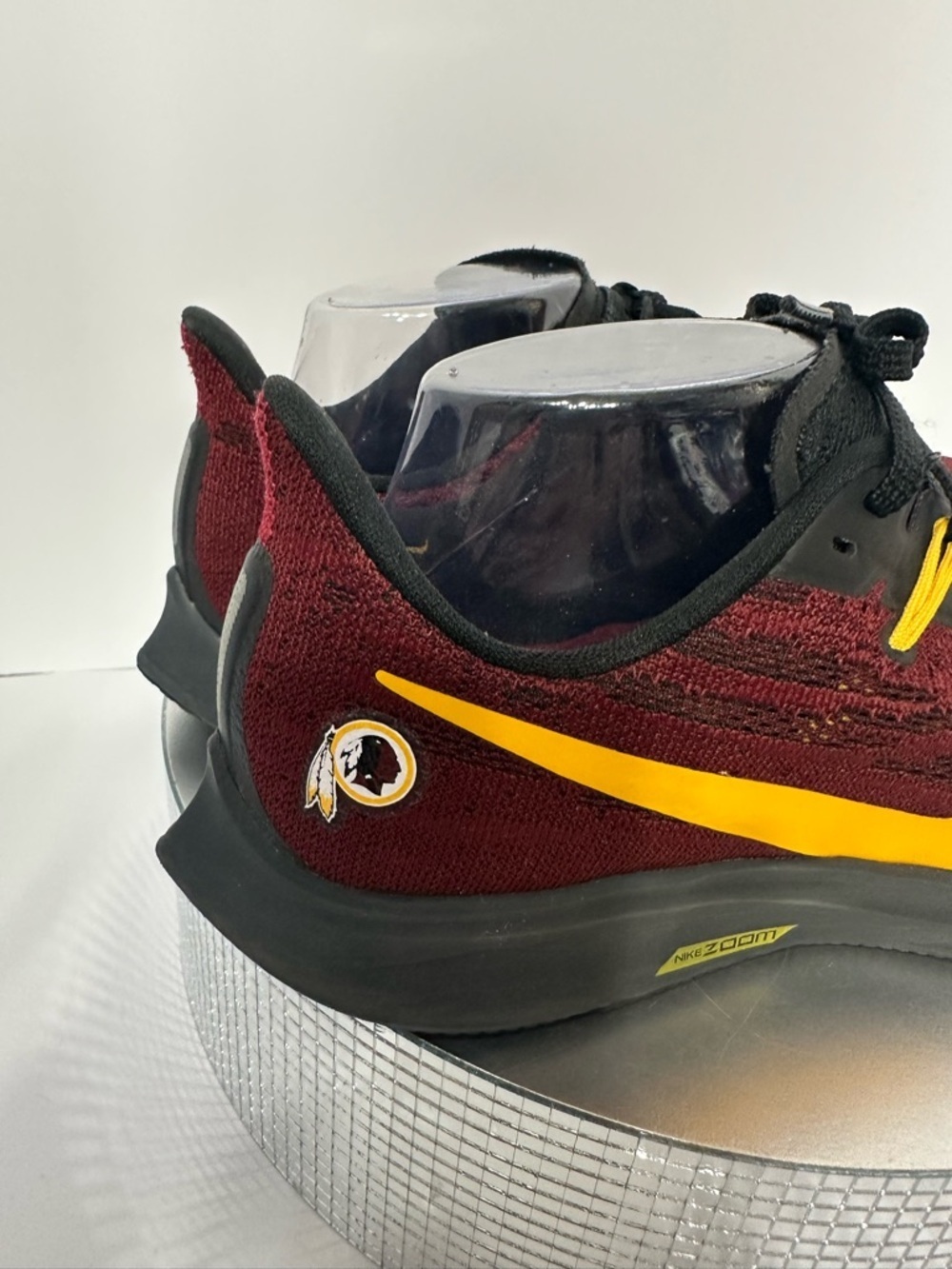 Nike Women's Burgundy and Black Athletic 8.5 with Yellow Accents Pegasus - Picture 6 of 10